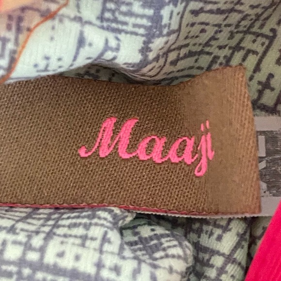 Maaji Peacock Ruffle Bikini Top Green Pink Womens Size XL - Picture 6 of 6